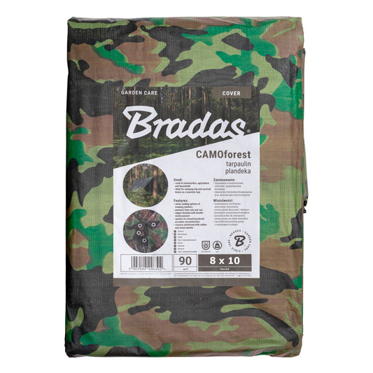 Camouflage M-Grade Tarpaulin 8m x 10m BRADAS