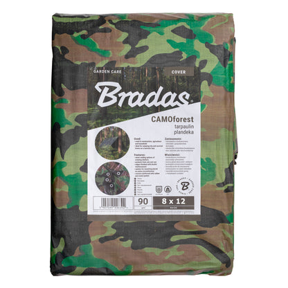 Camouflage M-Grade Tarpaulin 8m x 12m BRADAS