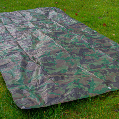 Camouflage M-Grade Tarpaulin 8m x 12m BRADAS