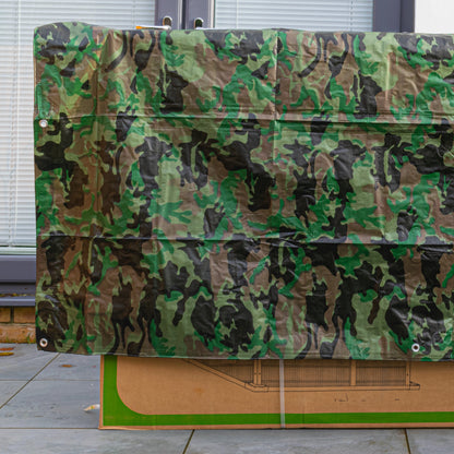 Camouflage M-Grade Tarpaulin 8m x 10m BRADAS
