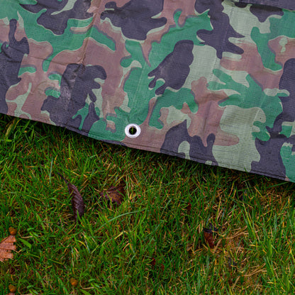 Camouflage M-Grade Tarpaulin 8m x 12m BRADAS