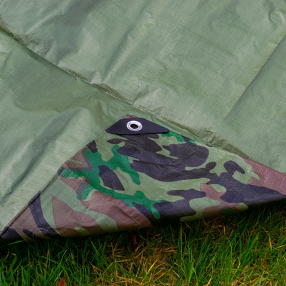 Camouflage M-Grade Tarpaulin 8m x 10m BRADAS