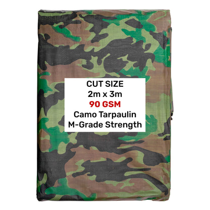 Camouflage M-Grade Tarpaulin 2m x 3m - Best4Trade-Retail Tarpaulins