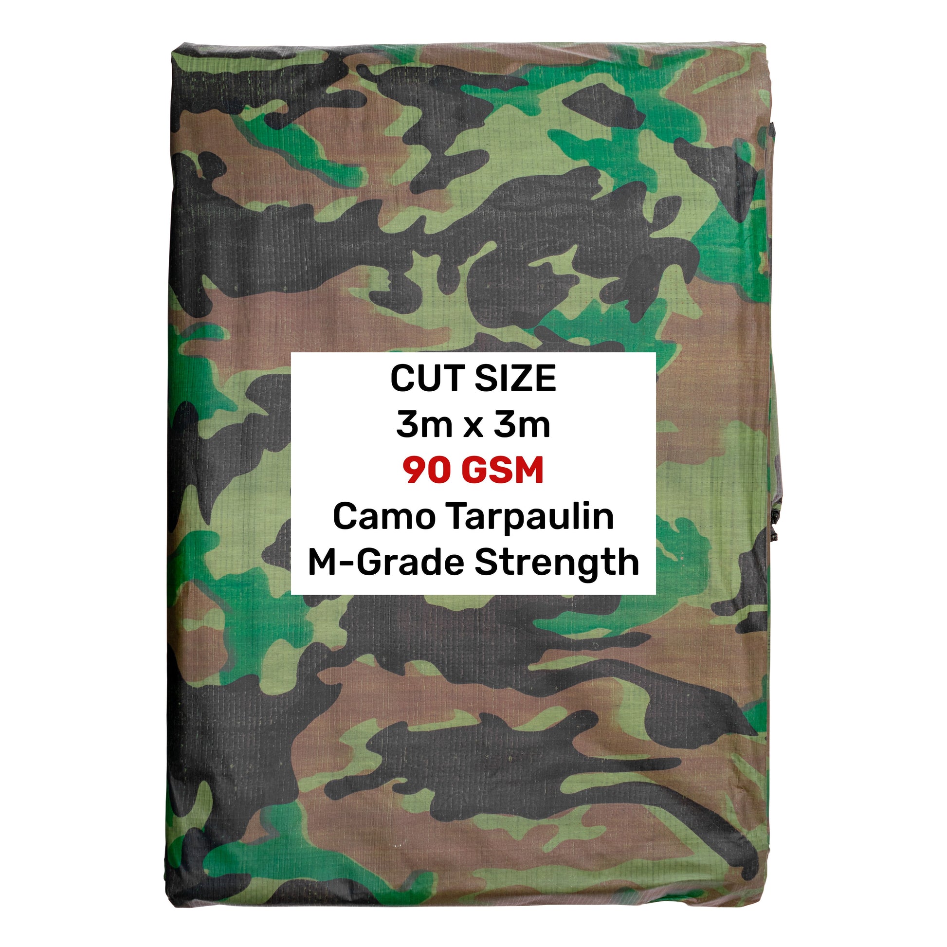 Camouflage M-Grade Tarpaulin 3m x 3m - Best4Trade-Retail Tarpaulins
