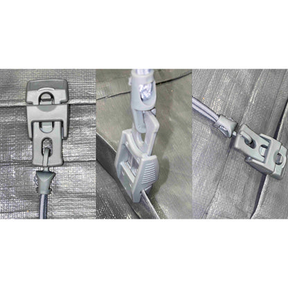 Tarp Clip Gray Slide Type Pack of 10 - Best4Trade-Retail Tarpaulins