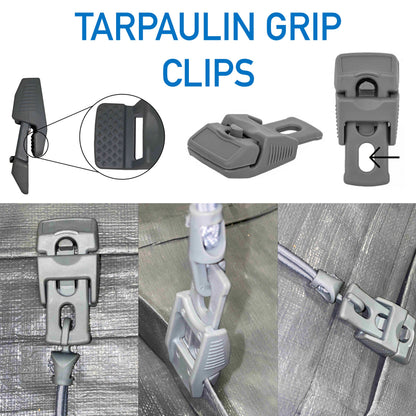 Tarp Clip Gray Slide Type Pack of 10 - Best4Trade-Retail Tarpaulins