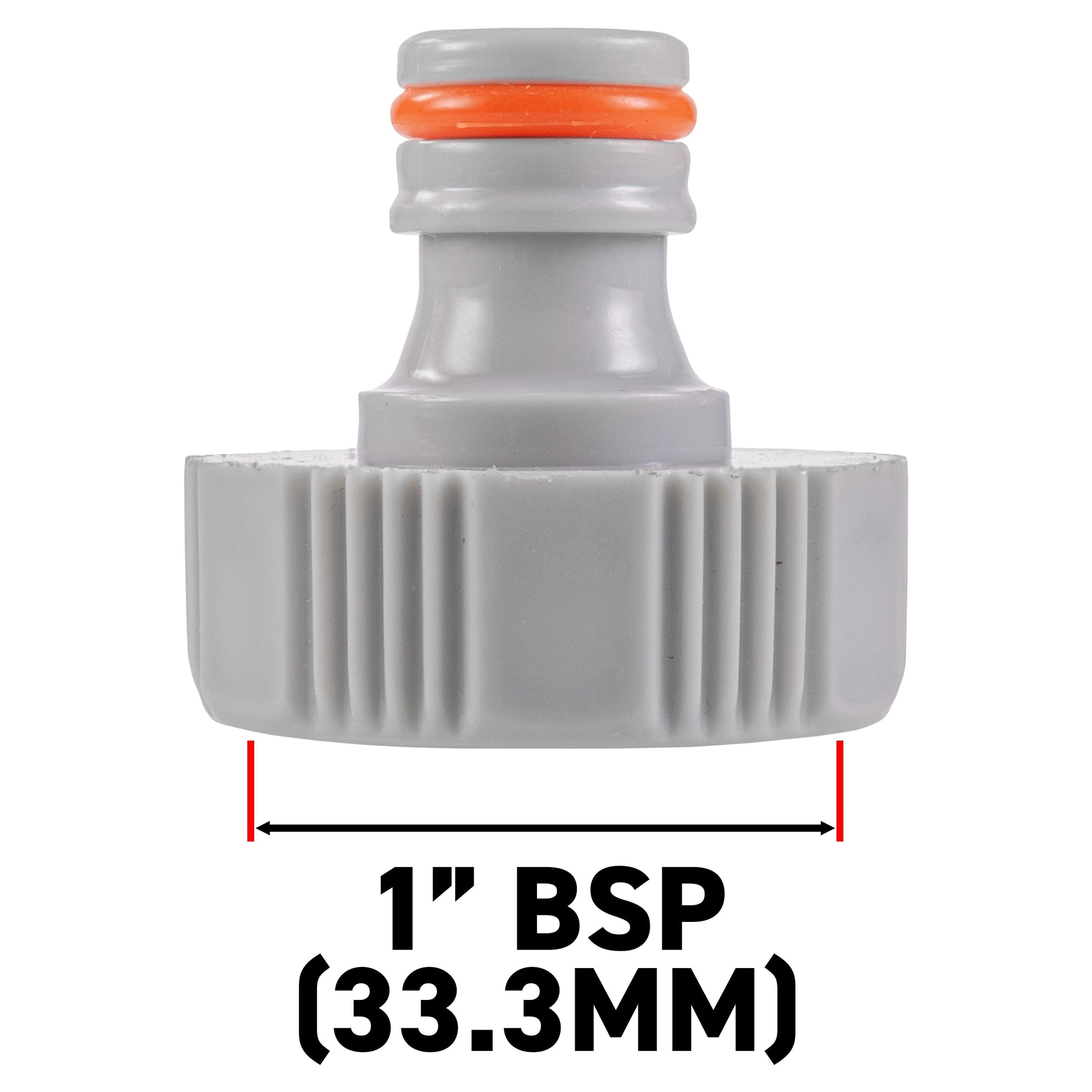 Female Tap Connector 1" or 3/4" BSP Female, Gray/White - Best4Trade-Retail Garden watering