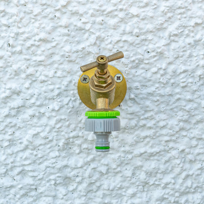 Female Tap Connector 1" or 3/4" BSP Female, Green/Gray - Best4Trade-Retail Garden watering