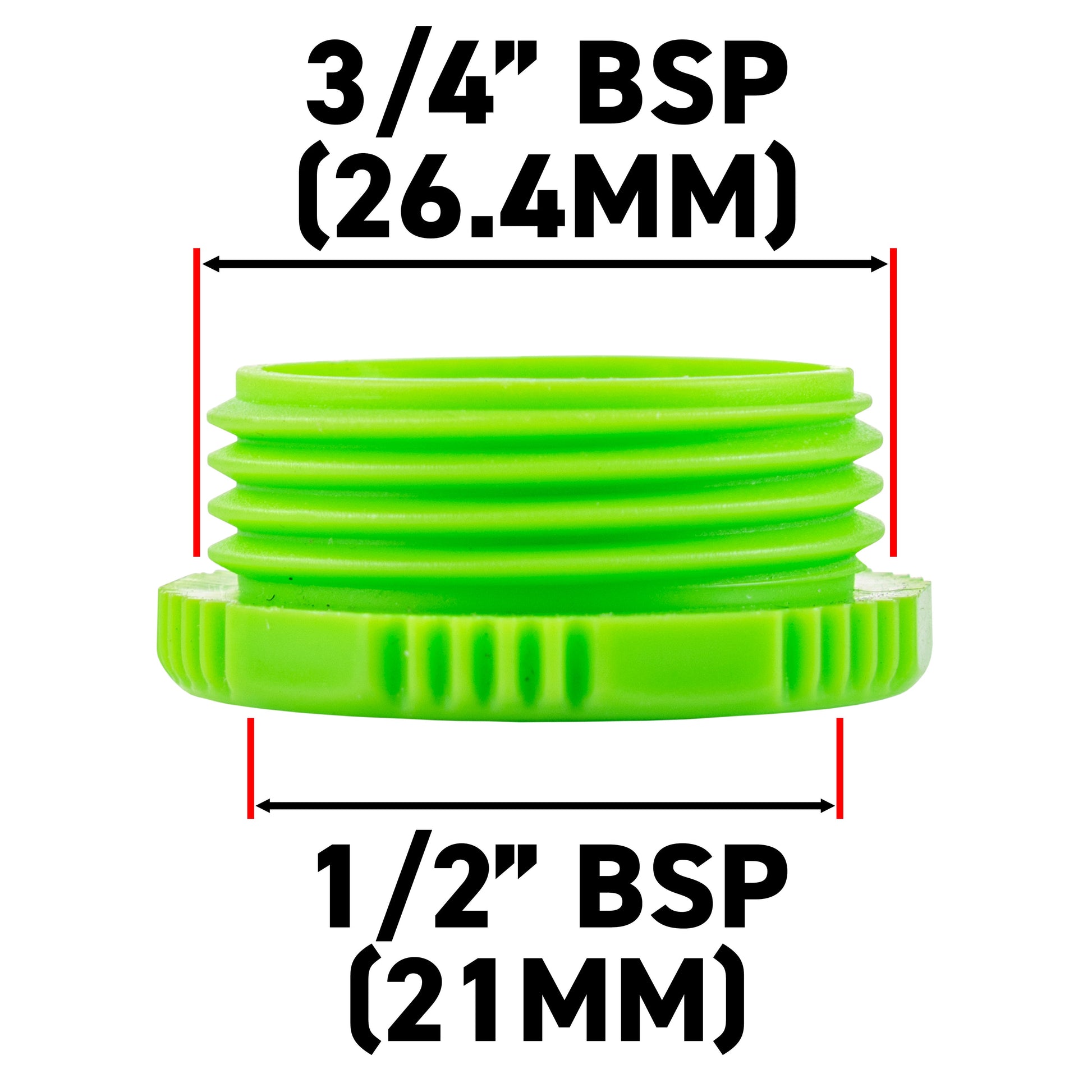 Female Tap Connector 3/4" or 1/2" BSP Female, Green/Gray - Best4Trade-Retail Garden watering