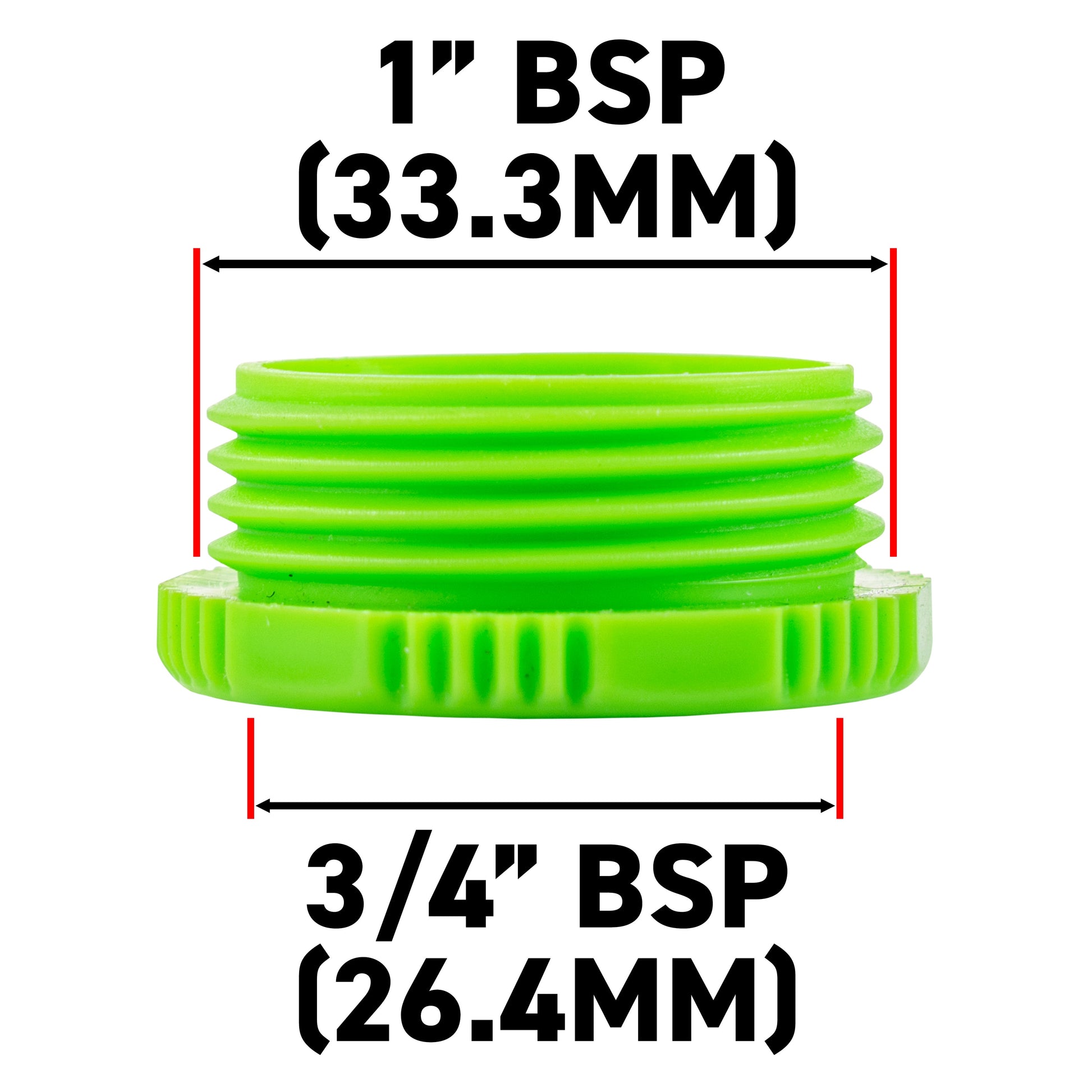 Female Tap Connector 1" or 3/4" BSP Female, Green/Gray - Best4Trade-Retail Garden watering