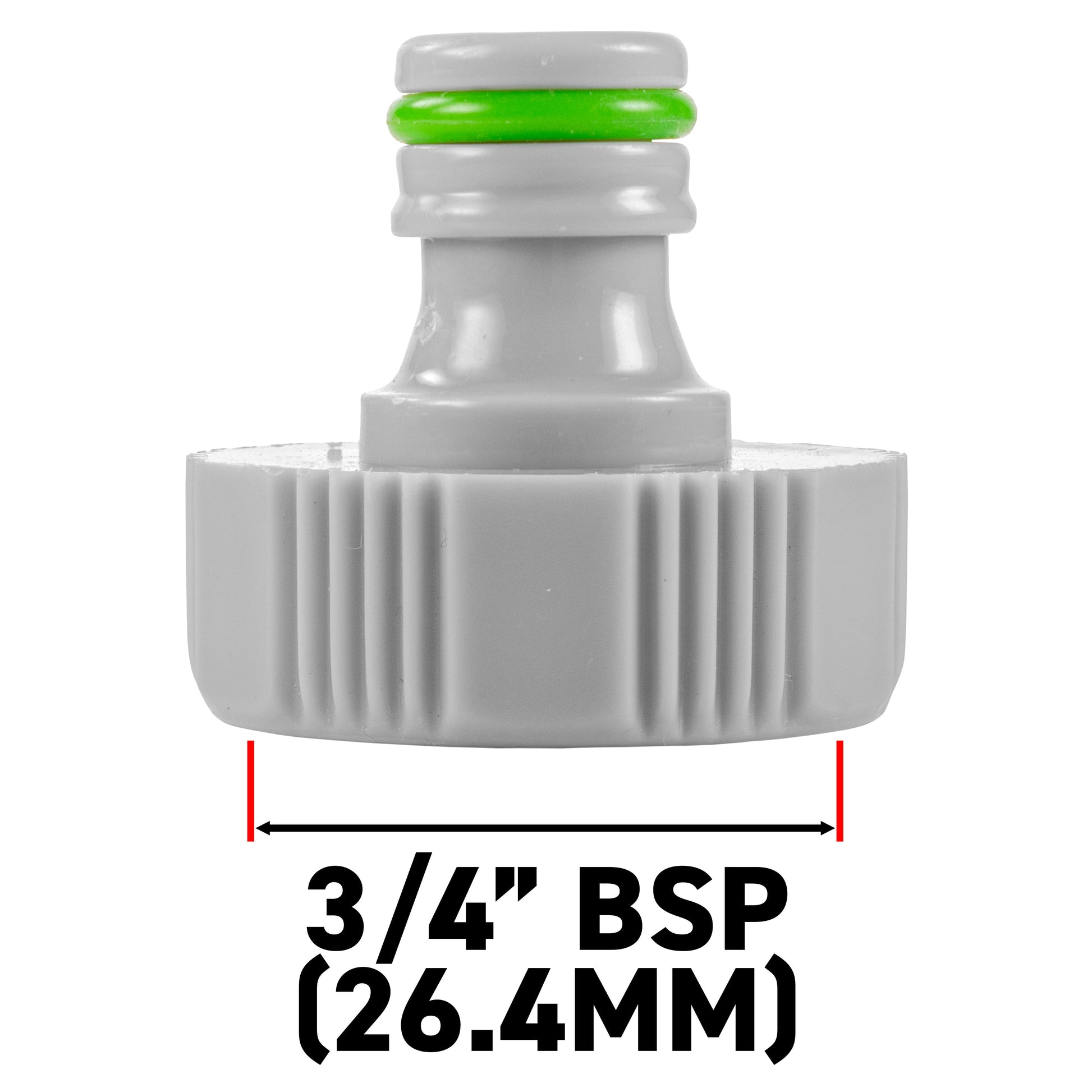 Female Tap Connector 3/4" or 1/2" BSP Female, Green/Gray - Best4Trade-Retail Garden watering