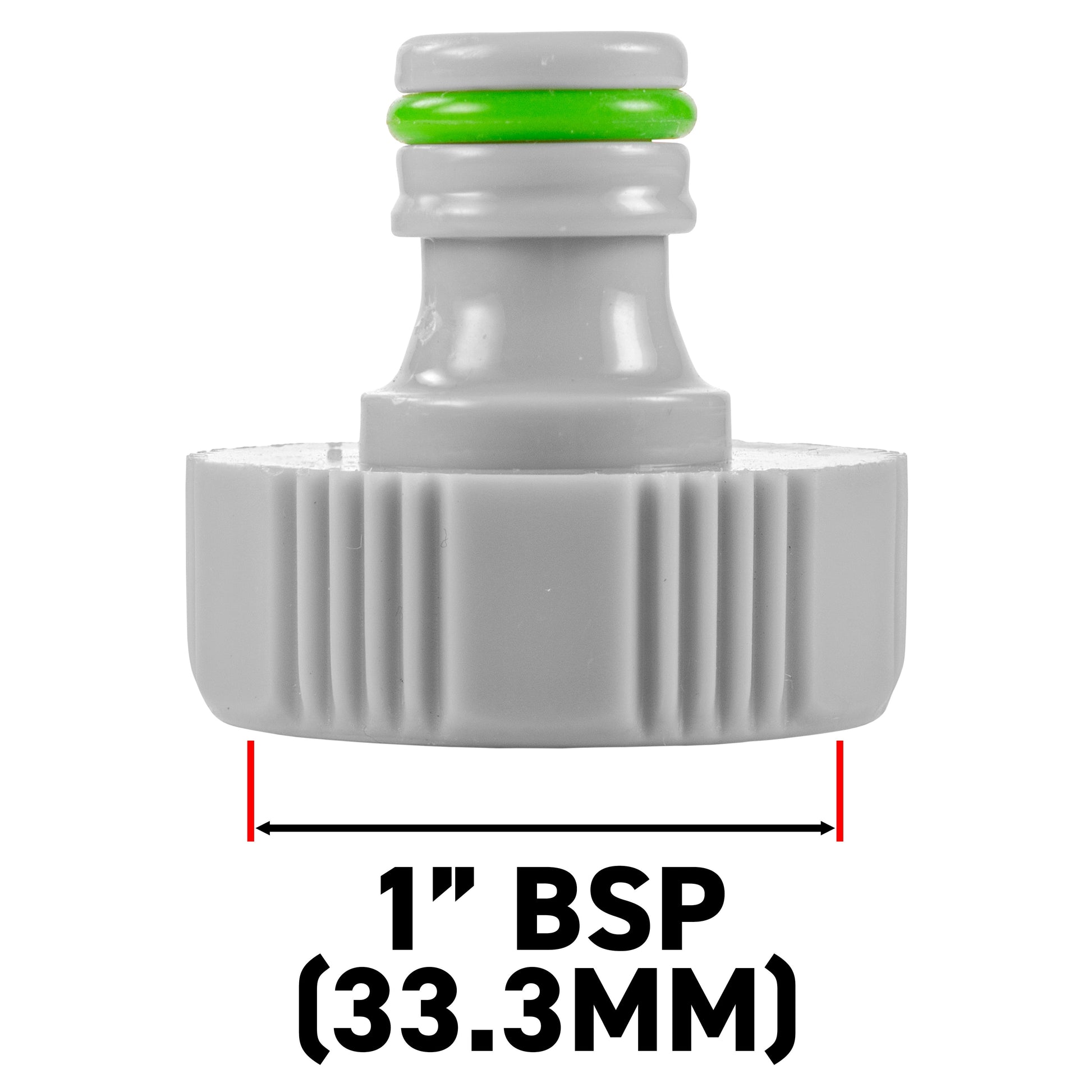 Female Tap Connector 1" or 3/4" BSP Female, Green/Gray - Best4Trade-Retail Garden watering
