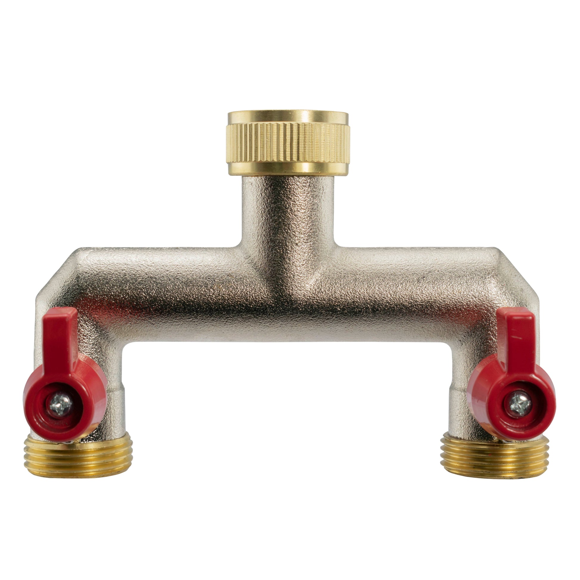Two Way Tap Splitter Brass 3/4" BSP with Quick Connect Outlets - Best4Trade-Retail Garden watering
