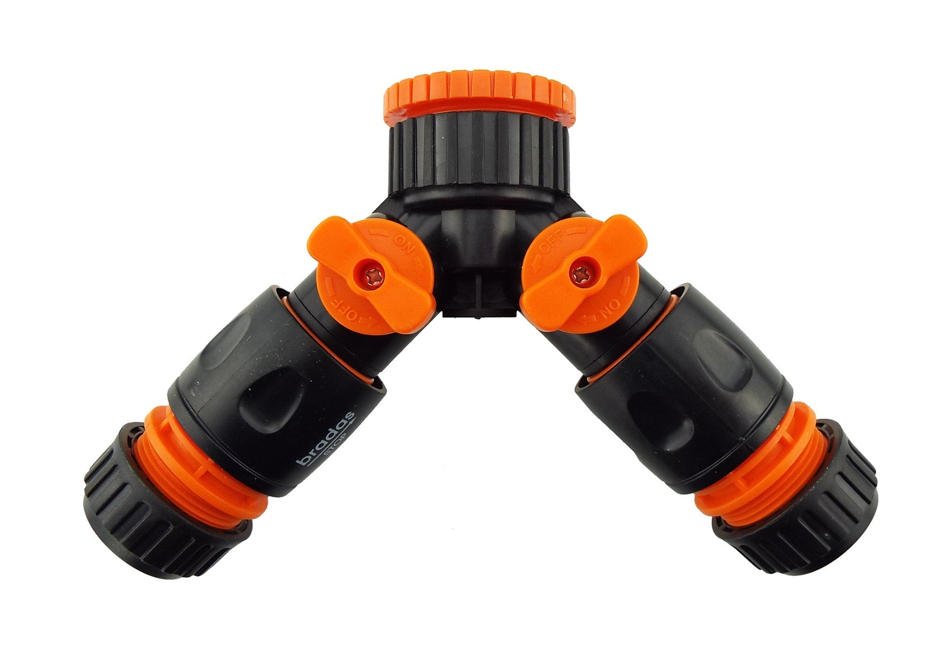 3 Way Connector Set with Valve Black/Orange - Best4Trade-Retail Garden watering