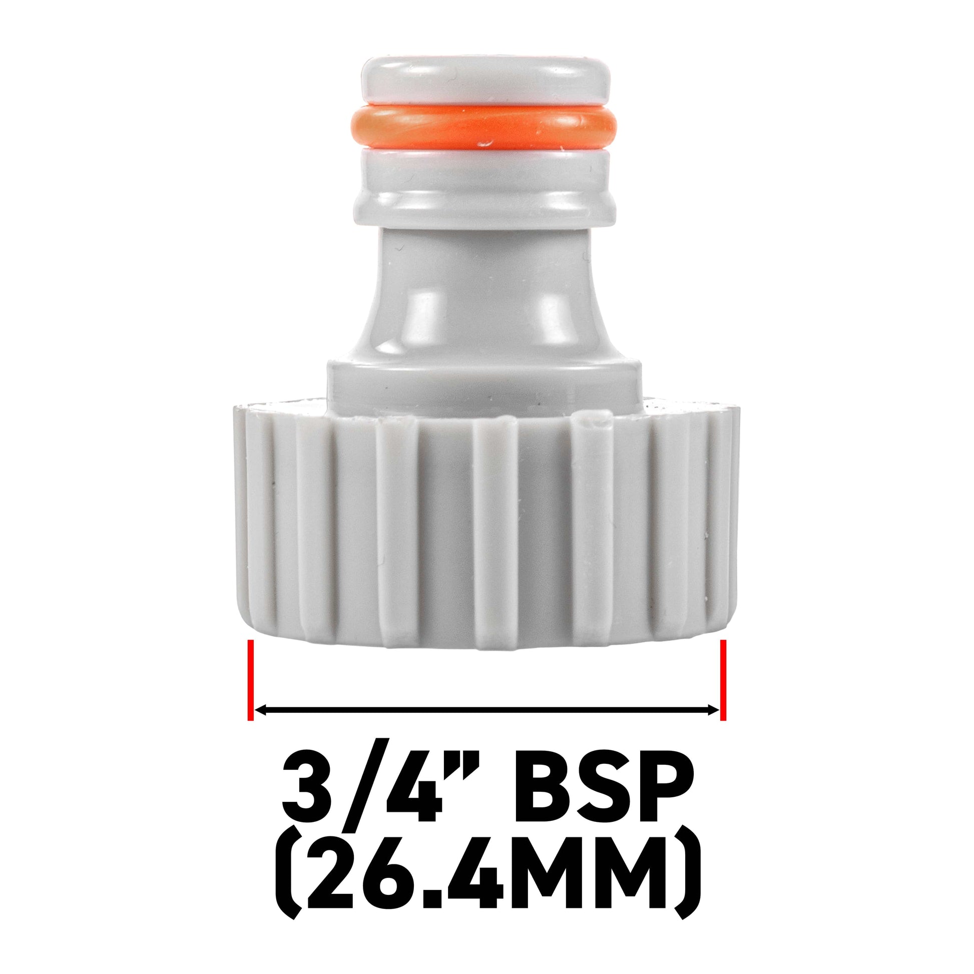 Female Tap Connector 3/4" or 1/2" BSP Female, Gray/White - Best4Trade-Retail Garden watering