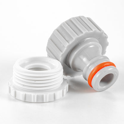 Female Tap Connector 3/4" or 1/2" BSP Female, Gray/White - Best4Trade-Retail Garden watering