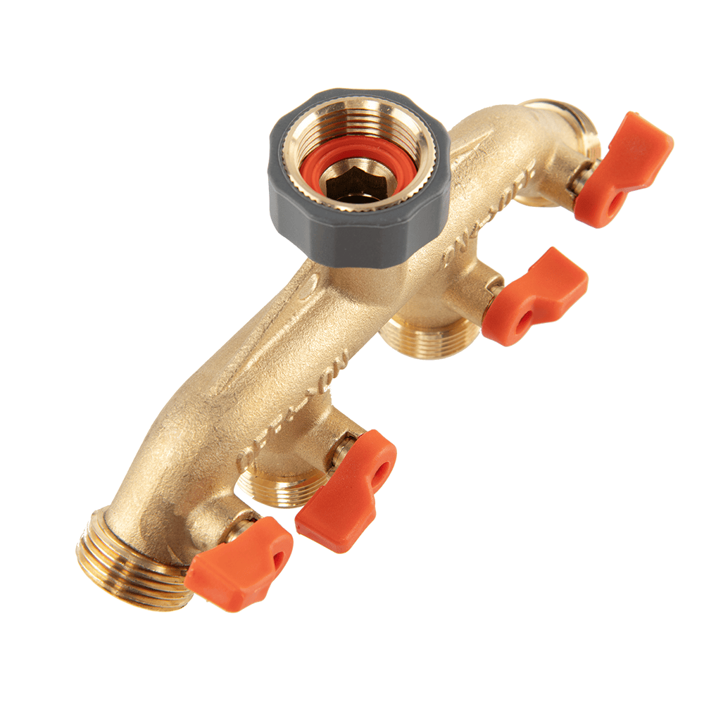 Four Way Tap Splitter Brass 3/4" BSP - Best4Trade-Retail Garden watering