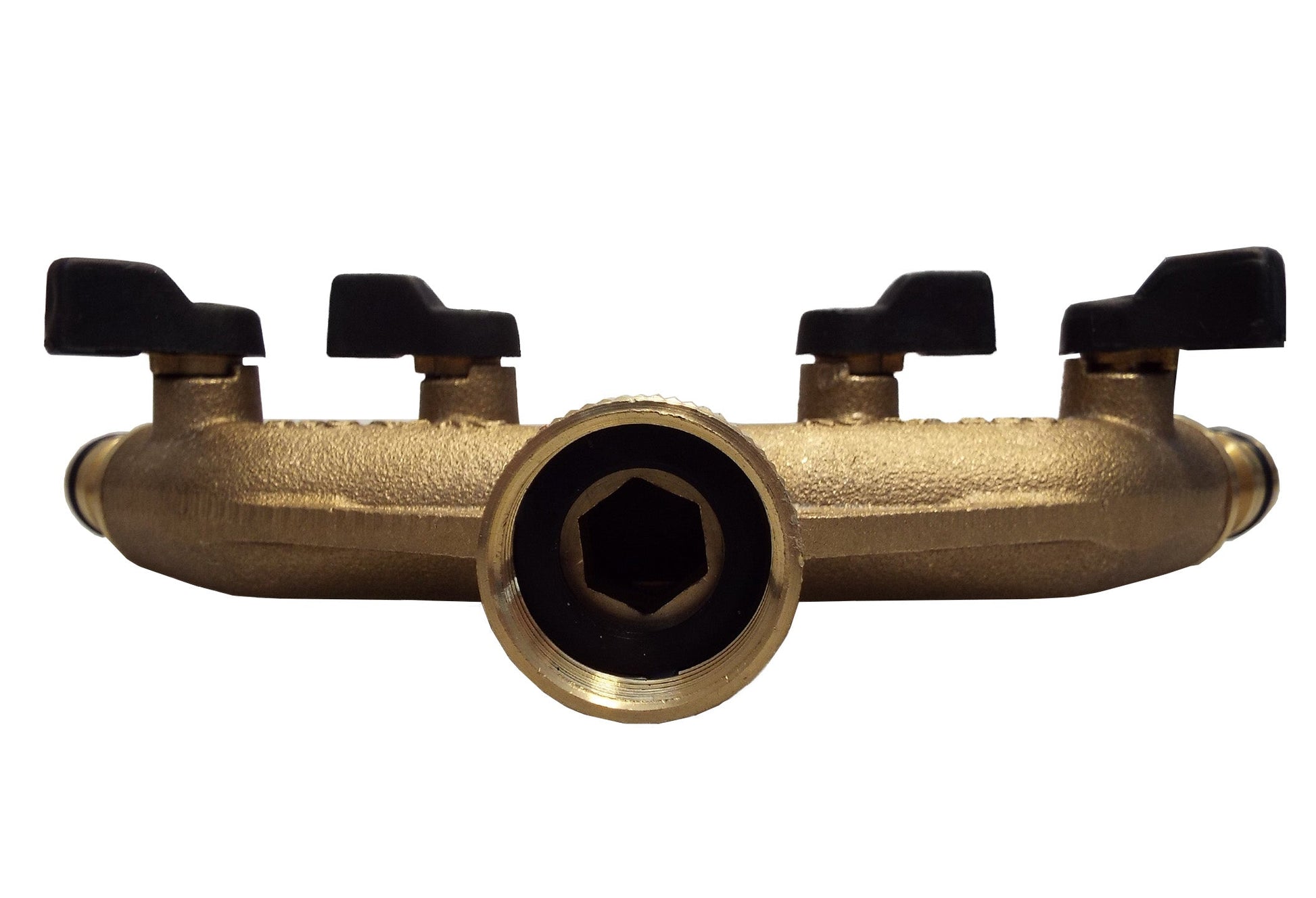 4-Way Manifold with Valves & Threaded Outlets Brass - Best4Trade-Retail Garden watering