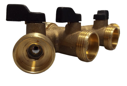 4-Way Manifold with Valves & Threaded Outlets Brass - Best4Trade-Retail Garden watering