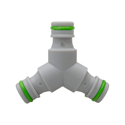 Three Way Connector Male Snap-On Grey/Lime - Best4Trade-Retail Garden watering