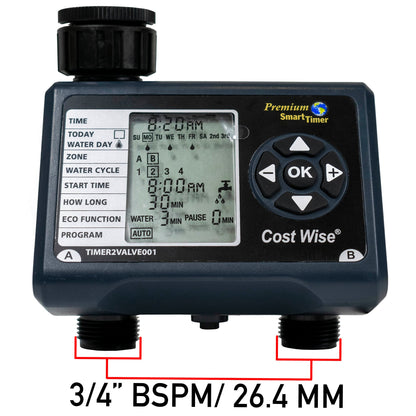 Cost Wise Double Outlet Water Timer - Best4Trade-Retail Garden watering