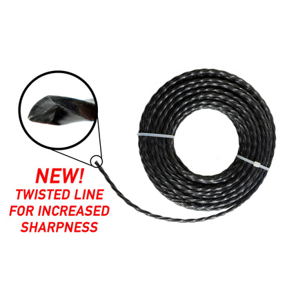 Strimmer Line Black Twist 2.4mm x 15m - Best4Trade-Retail Garden tools & Accesories
