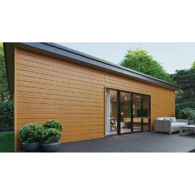 C-Clad Capped Composite Woodgrain Effect Cladding Board 21mm x 150mm x 3.6m - All Colours - C-Clad