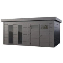 Load image into Gallery viewer, Telluria 18ft x 12ft Eleganto Premier Steel Shed Office - 5.4m x 3.6m - Store More Garden Buildings
