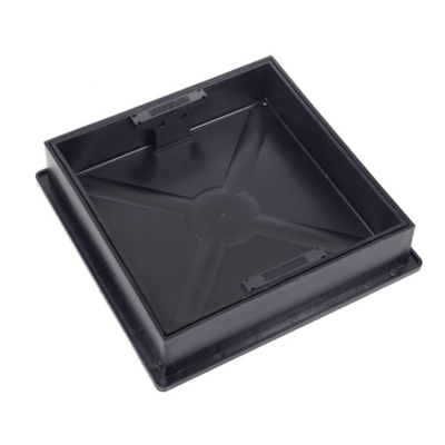 Square To Round Block Pavior Manhole Cover & Frame 300 x 80mm - Clark Drain