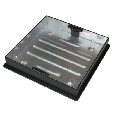 Square To Round Block Pavior Manhole Cover & Frame 450 x 450 x 80mm - Clark Drain