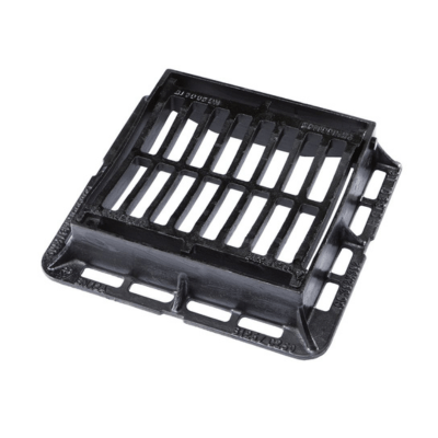 Hinged & Dished Gully Grate & Frame 302 x 302 x 75mm - Clark Drain