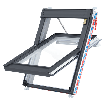 Keylite White Painted Centre Pivot Roof Window Hi-Therm Premium Electric - All Sizes - Keylite