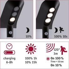 Load image into Gallery viewer, Outdoor Solar Bollard Light Soley IP44 3000K 150lm Motion Sensor
