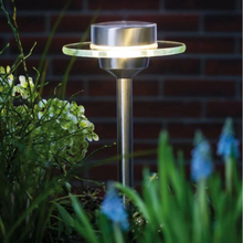 Load image into Gallery viewer, Outdoor Solar Spit UFO LED IP44 1x0.2W Steel/Plain
