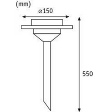 Load image into Gallery viewer, Outdoor Solar Spit UFO LED IP44 1x0.2W Steel/Plain
