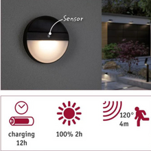 Load image into Gallery viewer, Outdoor Solar Wall Luminaire Eloise IP44 3000K 100lm Motion Sensor
