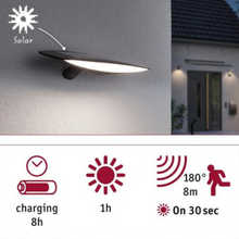 Load image into Gallery viewer, Outdoor Solar Wall Luminaire Kiran IP44 3000K 600lm Motion Sensor
