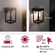 Load image into Gallery viewer, Outdoor Solar Wall Luminaire Marisol IP44 3000K PIR
