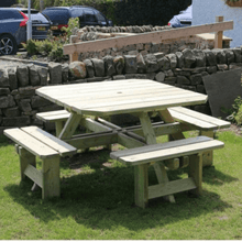 Load image into Gallery viewer, Churnet Valley Westwood Square 8 Seat Picnic Table - Churnet Valley
