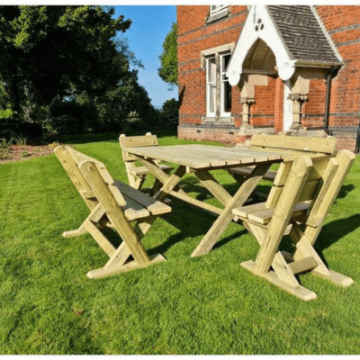 Churnet Valley Ashcombe Table Set - Sits 6 - Churnet Valley