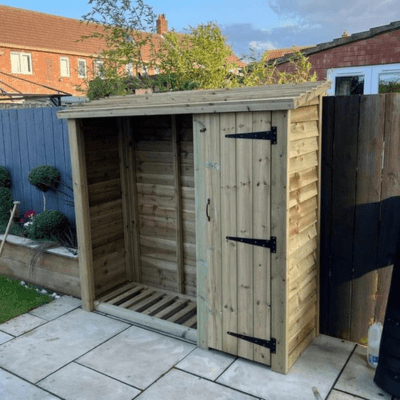 Churnet Valley Heavy Duty Logstore With Tool Shed 6ft x 6ft - Churnet Valley