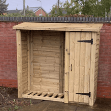 Load image into Gallery viewer, Churnet Valley Heavy Duty Logstore With Tool Shed 6ft x 6ft - Churnet Valley
