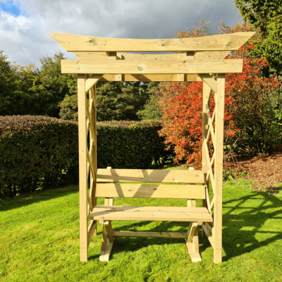 Churnet Valley Tokyo Arch 4ft with Churnet Valley Ashcombe Bench - Churnet Valley