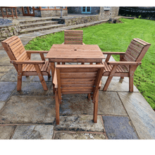 Load image into Gallery viewer, Churnet Valley 4 Seater Square 4 Chairs - Churnet Valley
