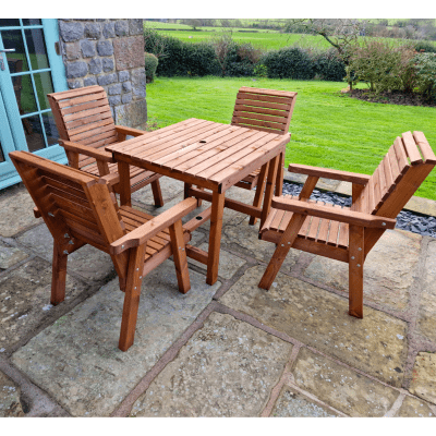 Churnet Valley 4 Seater Square 4 Chairs - Churnet Valley