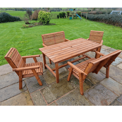 Churnet Valley 6 Seater Set 2 Chairs and 2 x Benches - Churnet Valley