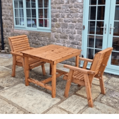 Churnet Valley 2 Seat Bistro Set 2 x Chairs 99cm Table - Churnet Valley