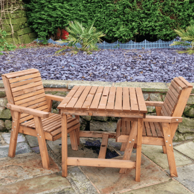 Churnet Valley 2 Seat Bistro Set 2 x Chairs 99cm Table - Churnet Valley