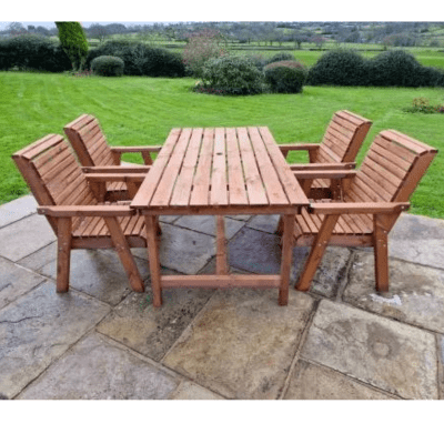 Churnet Valley 4 Seat Table Set 4 Chairs 179.5cm Table - Churnet Valley