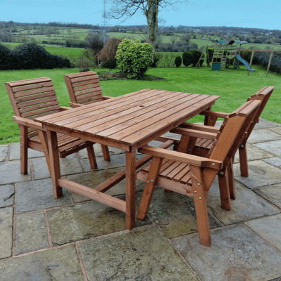 Churnet Valley 4 Seat Table Set 4 Chairs 179.5cm Table - Churnet Valley